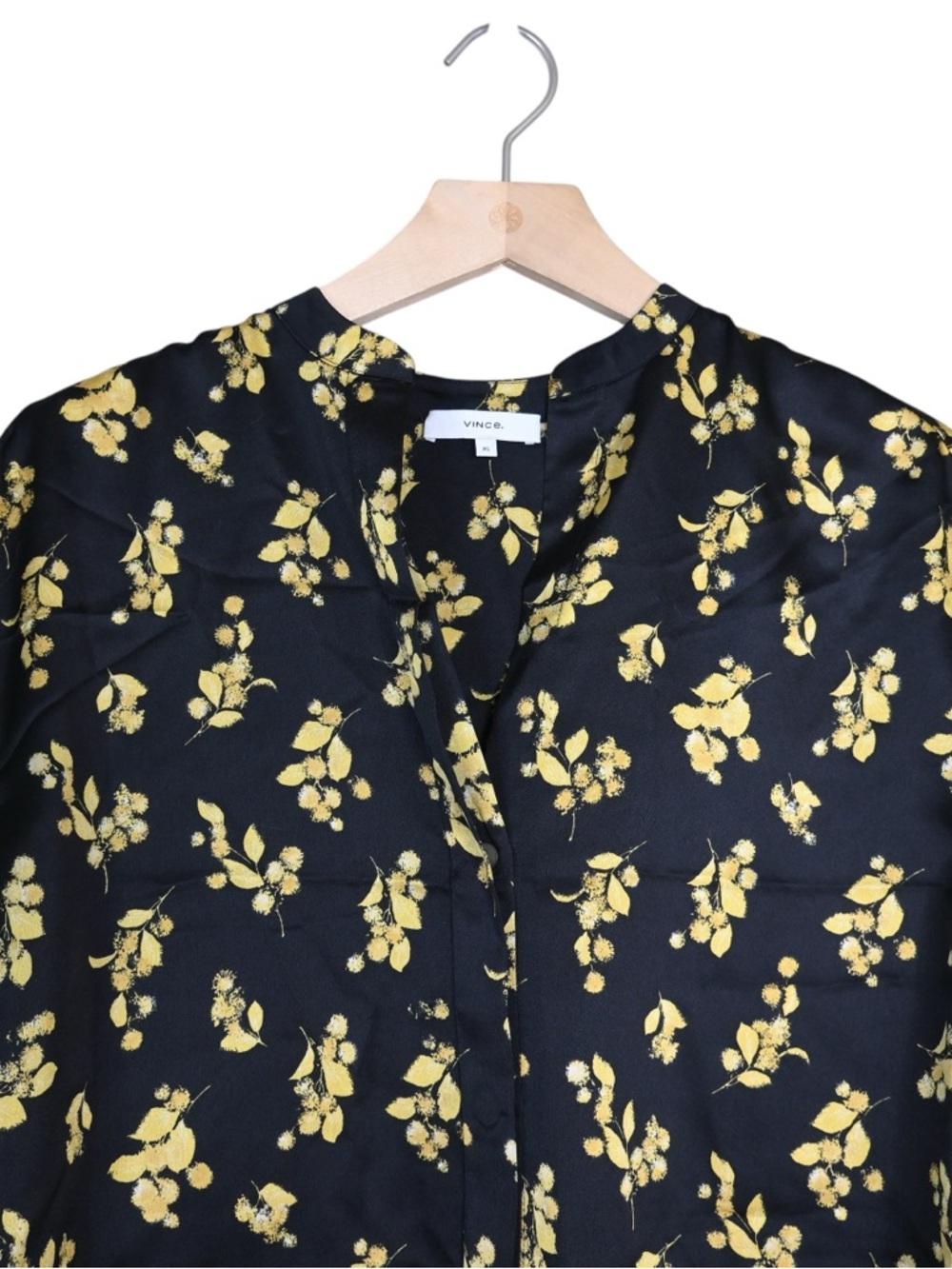 Vince Women's XS Dandelion Button Front Cap Sleeve Blouse - Picture 4 of 10